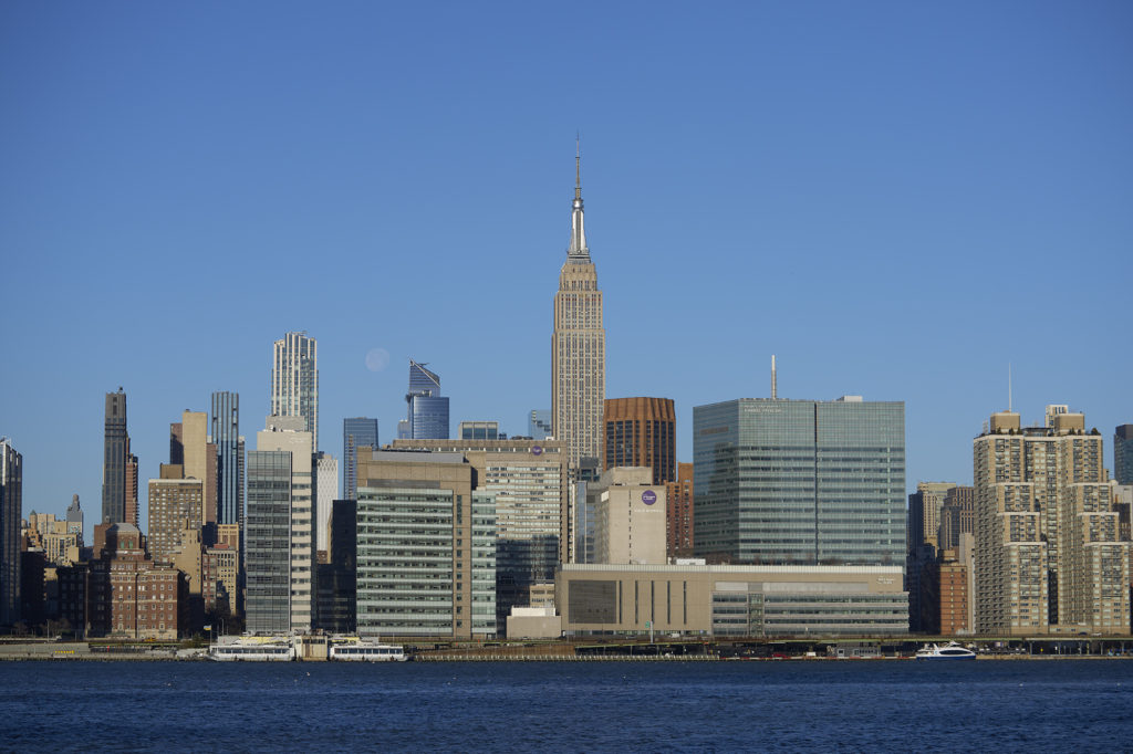 Moonset over Manhattan